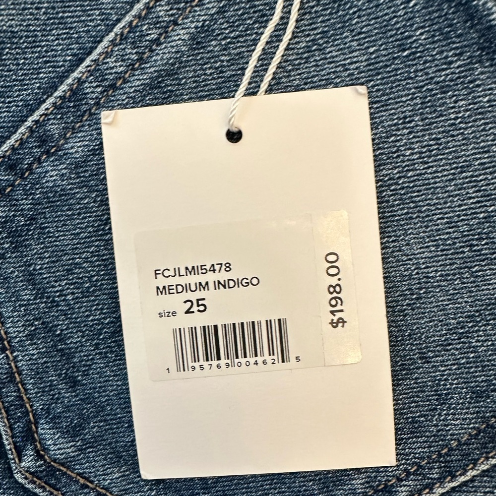 FAVORITE DAUGHTER Jeans High Rise Slim Straight Denim Size 25 NWT $198 MSRP NEW - Picture 16 of 17
